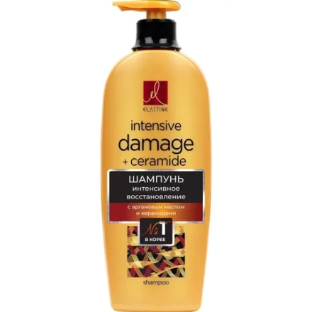 Восстанавливающий шампунь с керамидами Elastine Intensive Damage + Ceramide 500 мл