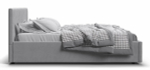 Ронда Кровать+ПМ 160 Велюр Монолит сталь