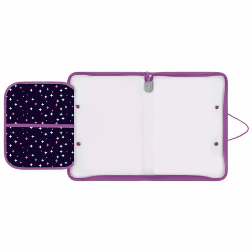 Папка для труда на молнии с ручками ПИФАГОР А4, 1 отделение, пластик, органайзер, "Leapfrog", 273388