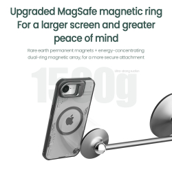 Чехол прозрачный от Nillkin с металлической крышкой и поддержкой MagSafe на iPhone 16e, серия Iceblade Prop Magnetic Case (версия с открытой камерой)