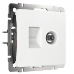 Розетка ТВ+Ethernet RJ-45 6 cat.(белый)