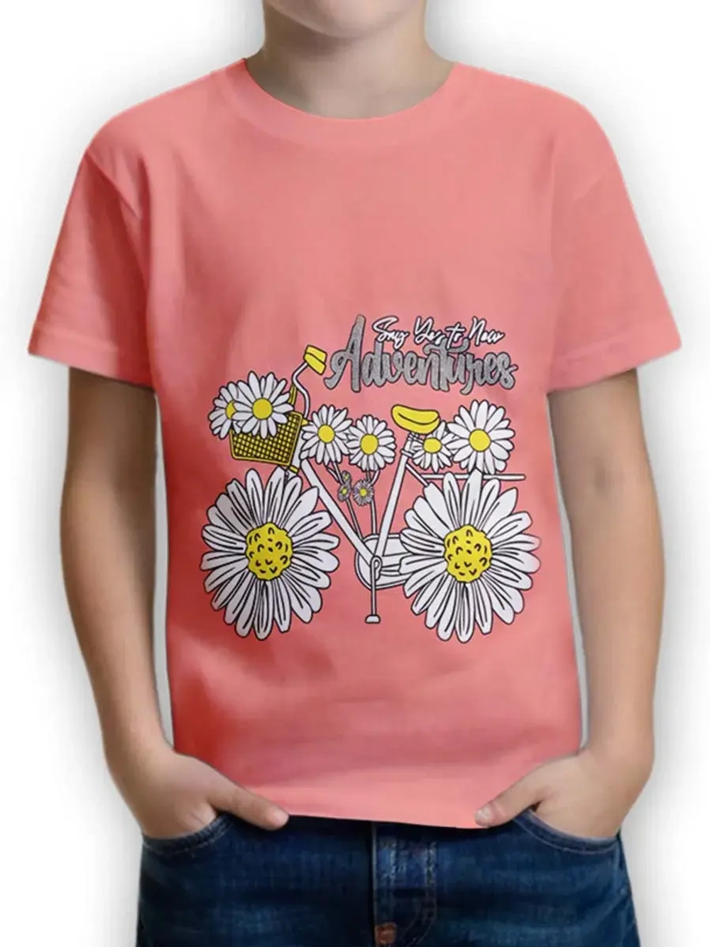 Футболка для садика и школы.девочка.1шт.