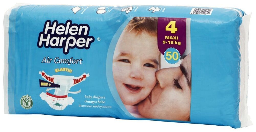 Подгузники Helen Harper aircomfort №4 9-18кг 50шт, Maxi