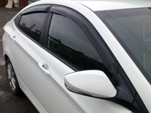Дефлекторы боковых окон SIM для Hyundai Solaris (2010-2017) арт.SHYSOL1032