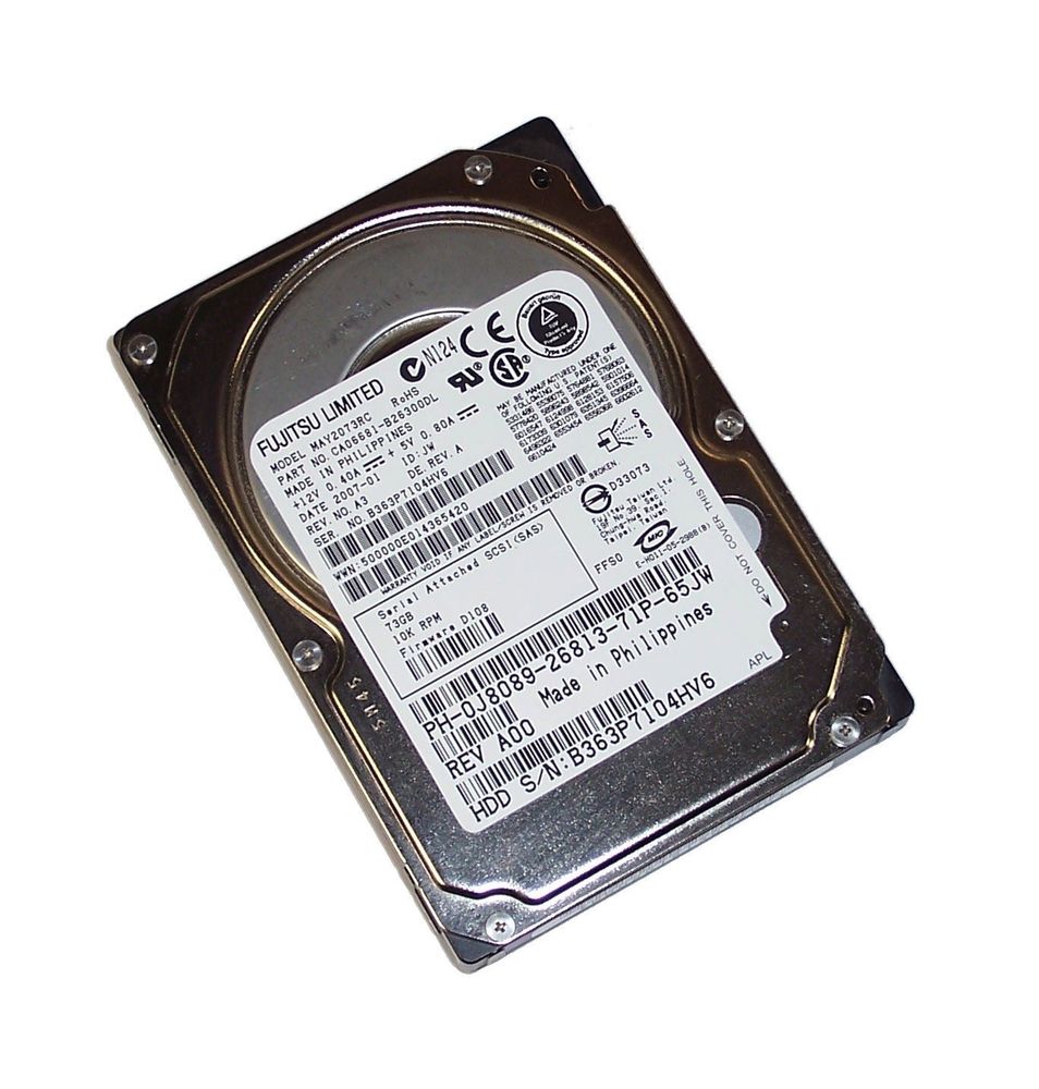Жесткий диск Fujitsu SAS 72Gb (U300/10K/8Mb/2,5&quot;) MAY2073RC