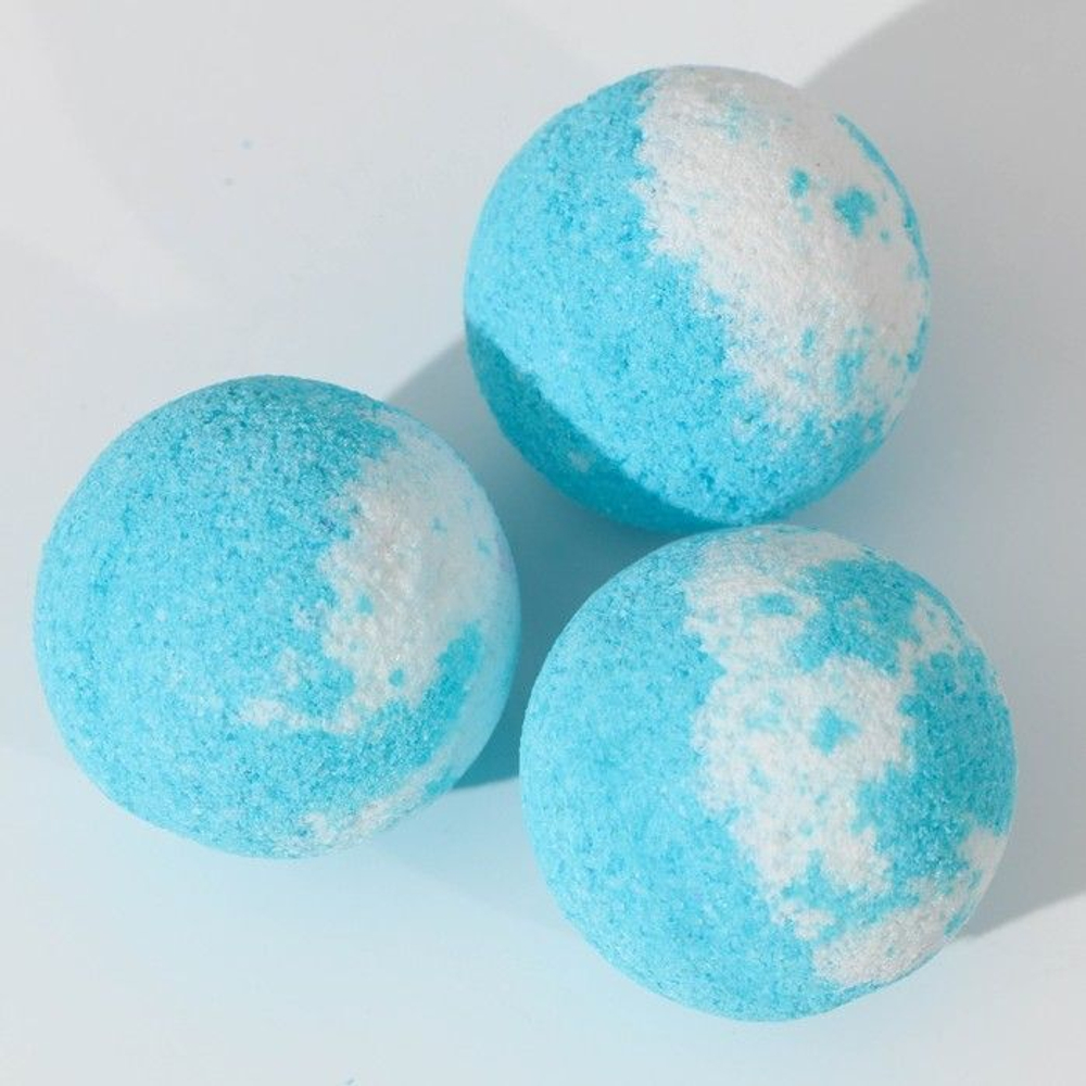 Набор из 3 бомбочек для ванны «Ягодный сорбет» с ароматом черники