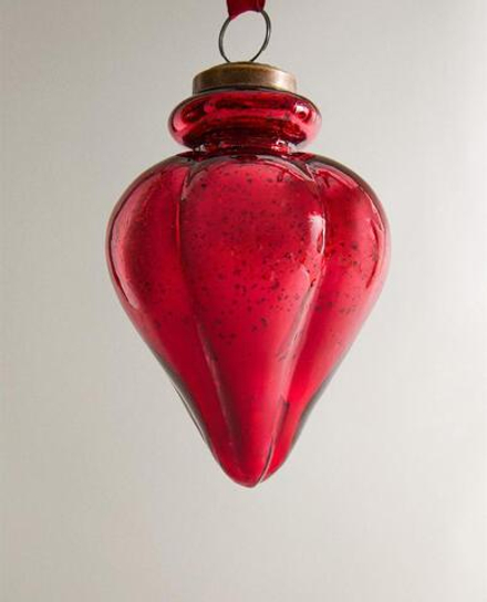 ZARA HOME УКРАШЕНИЯ ДЛЯ РОЖДЕСТВЕНСКОЙ ЁЛКИ В ФОРМЕ КАПЛИ, КРАСНЫЙ