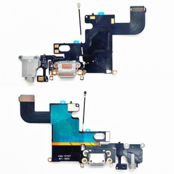 Шлейф для Apple iPhone 6 на системный разъем + микрофон Серый