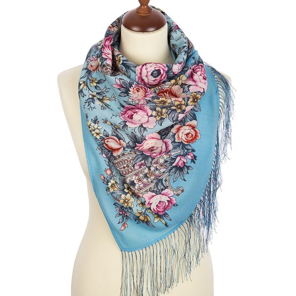 Шерстяные шарфы 60х150 см, с шелковой бахромой