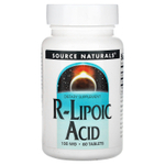 Source Naturals, R-липоевая кислота, 100 мг, 60 таблеток