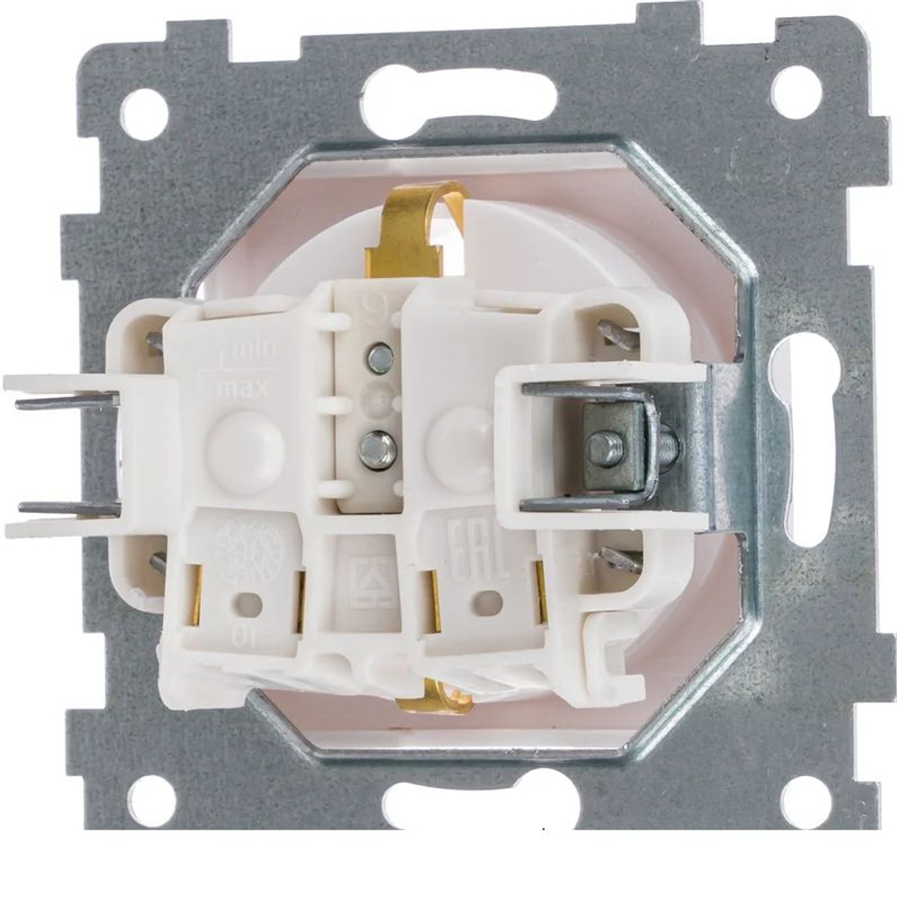 "Аксиома" Механизм розетки одноместной с з/к и шторкой скрытой установки РС16-454 антрацит