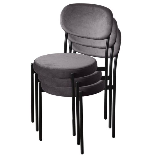 Стул Mason, бархат серый 27