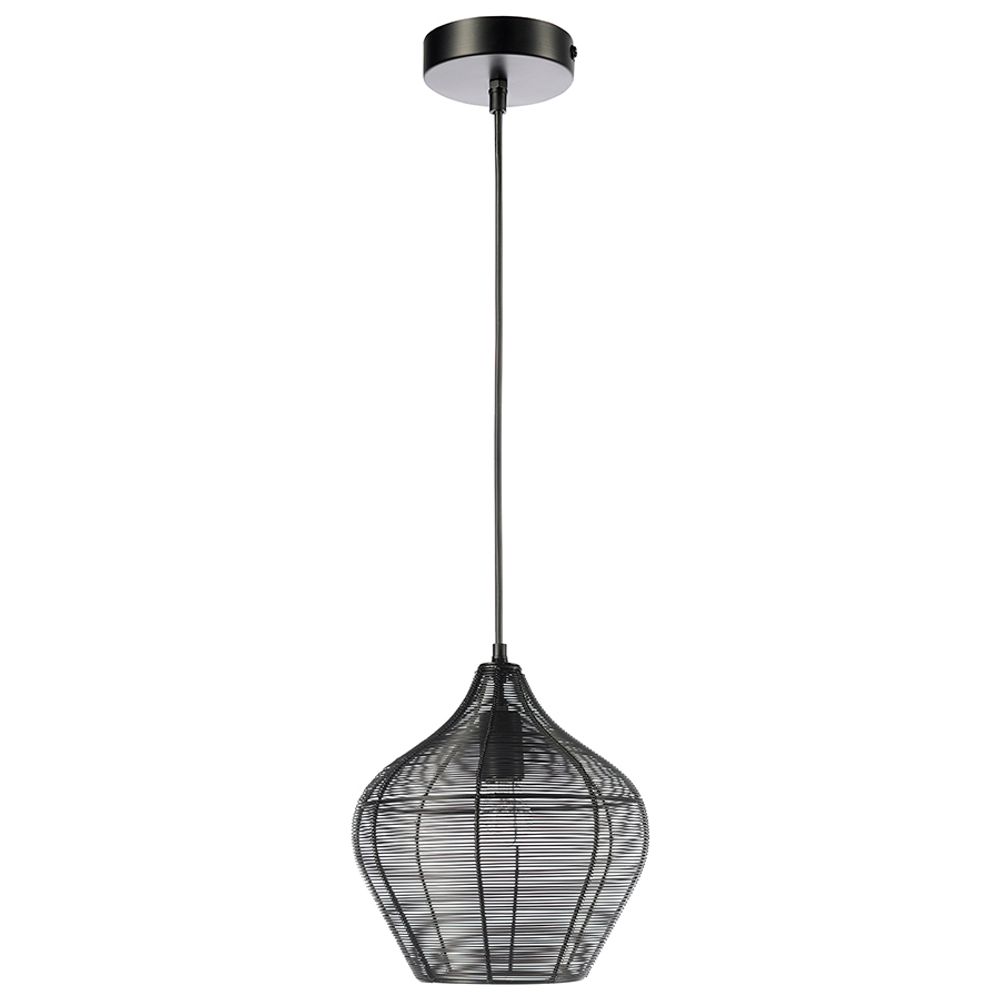 Светильник подвесной Vinger, Ø27х30 см, черный