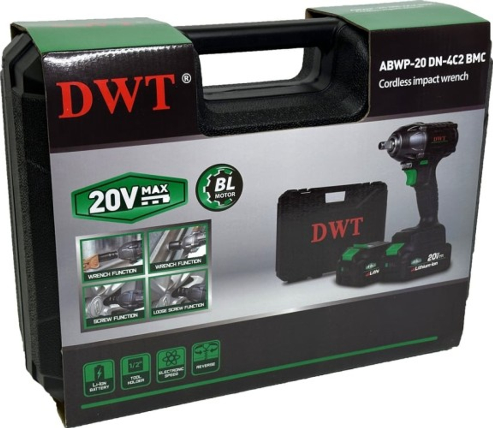 Гайковерт аккумуляторный DWT ABWP-20 DN-4C2 BMC ударный