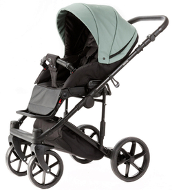 Детская коляска Adamex Locco Light Deluxe 2 в 1 LL-SA20 (СЕРО-ЗЕЛЕН. КОЖА)