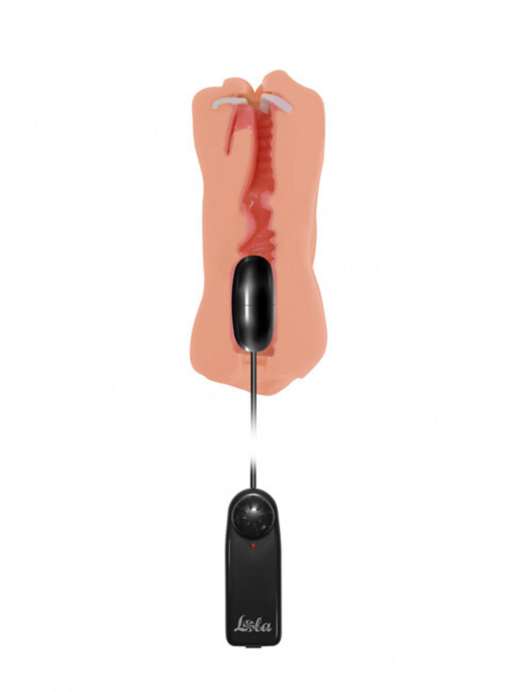 Двойной мастурбатор с вибропулей Satisfaction Babylicious (вагина и рот) (Цвет: телесный)