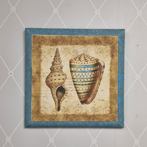 Панно "Ракушки" 40x5x40см Дерево, бумага