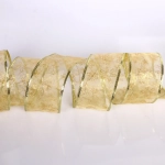 Гирлянда для дома ЛЕНТА ДЕКОРАТИВНАЯ «Морозные снежинки» 2,0 м, 6 см, 20 ламп LED (на батарейках), Золото (подсветка золото)