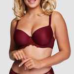 Бюстгальтер из мягкого микроволокна с уплотненными формованными чашками (Размер: 85B) (Цвет: молочный)