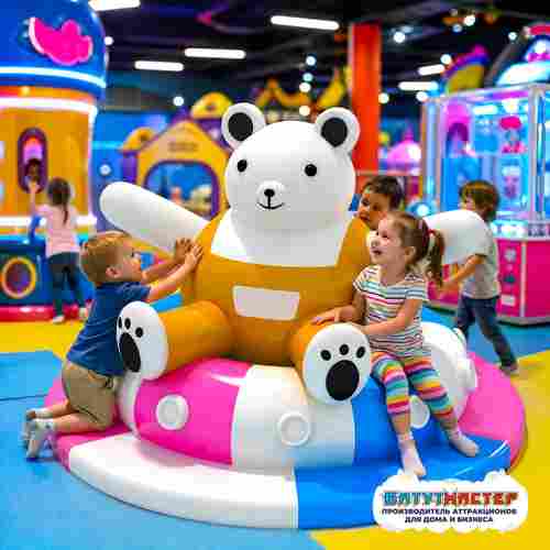 Электрическая карусель детская 4KIDS "Надувной медвежонок"