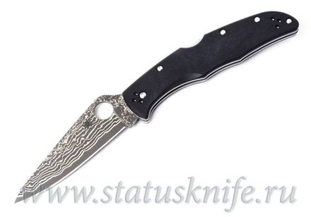 Нож Spyderco Endura 4 Black Pakkawood Damascus Exclusive C10WDBK