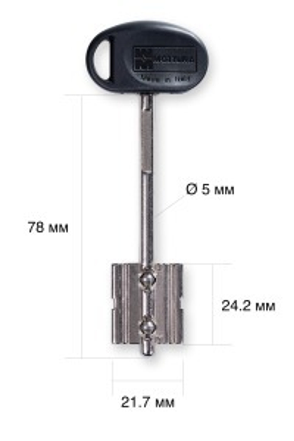 Заготовка сувальдного ключа 12808 Mottura My-Key 92.333