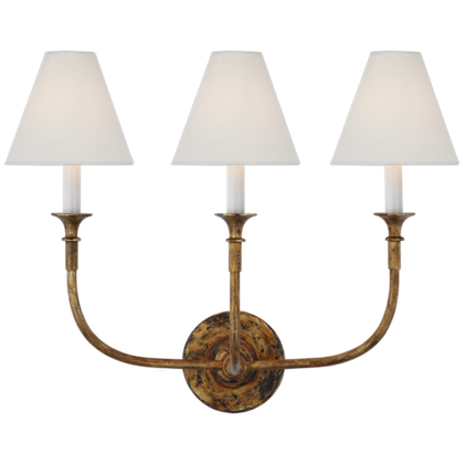 Настенный светильник Visual Comfort Piaf Triple Sconce