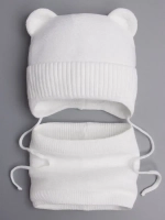 Шапка и снуд вязаная демисезонная для детей