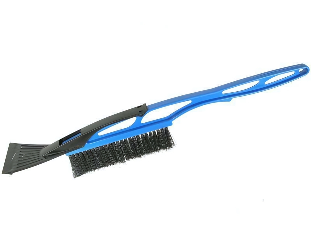 Щетка автомобильная для снега со скребком большая, пластик.ручка