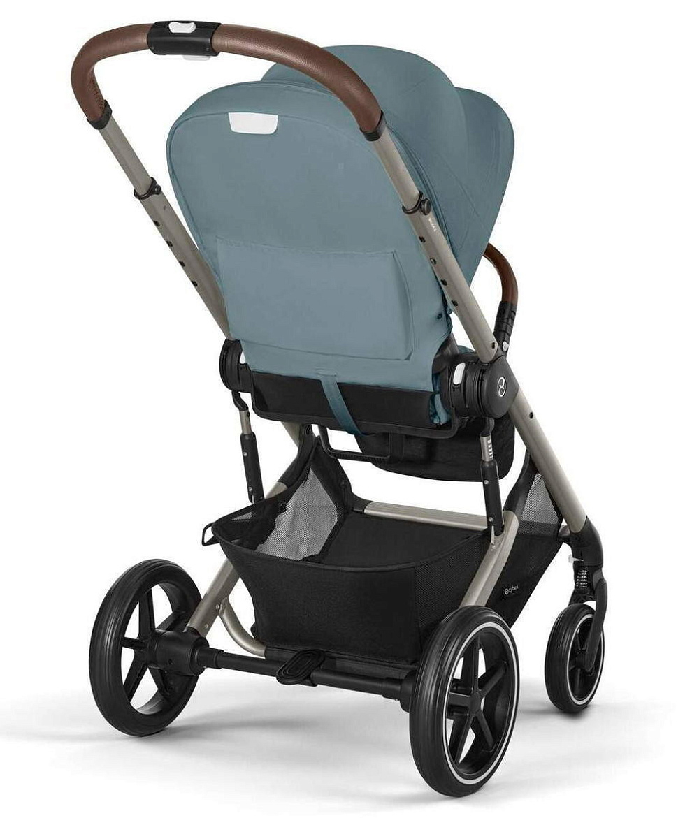 Коляска Cybex Balios S Lux TPE complete Cloud G Lava Grey 3 в 1 Stormy Blue с дождевиками