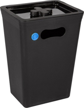 Бак для мусора  15 л. 24,5*24,5*33,3 см. графит
