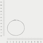 Браслет цепной из белого золота 585 пробы с плетением "Снейк" без вставок (арт. НБ 18-078Д-3 0.35)