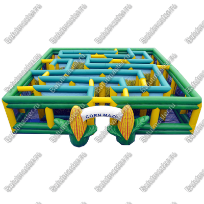 Надувной лабиринт "Кукурузное поле", 10*10*3 м