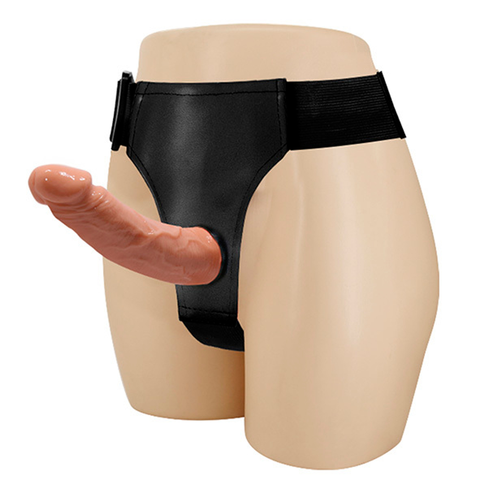 Женский страпон с 2 отростками внешним 13,5см и внутренним 10,2см Baile Ultra Passionate Harness Strap On BW-022077