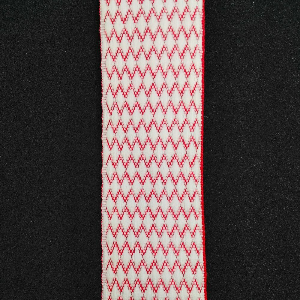 Лента ременная 1/100м шир.35 мм (соты) красный