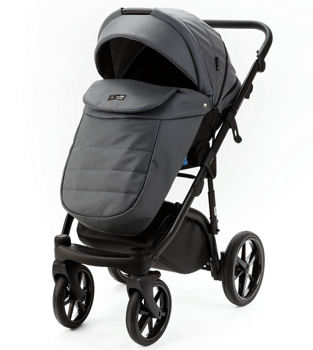 Детская коляска Adamex Nola Deluxe 2 в 1 N-SA32 (СЕРАЯ КОЖА)