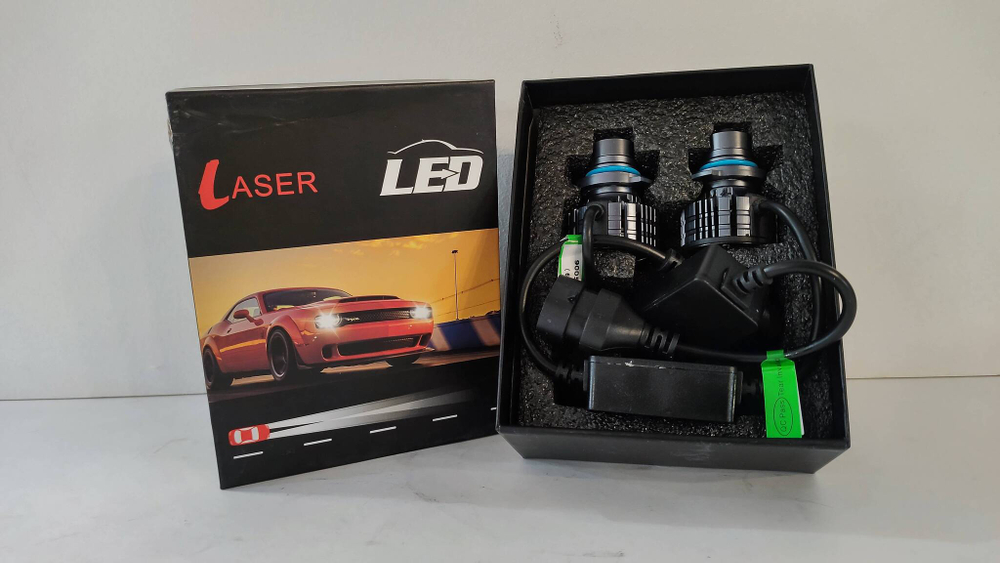 HB3 (9005) / Светодиодные линзы LAZER LED HB3 головного света (5500k) (2 шт. Комплект) 0.3 кг 14х11х6