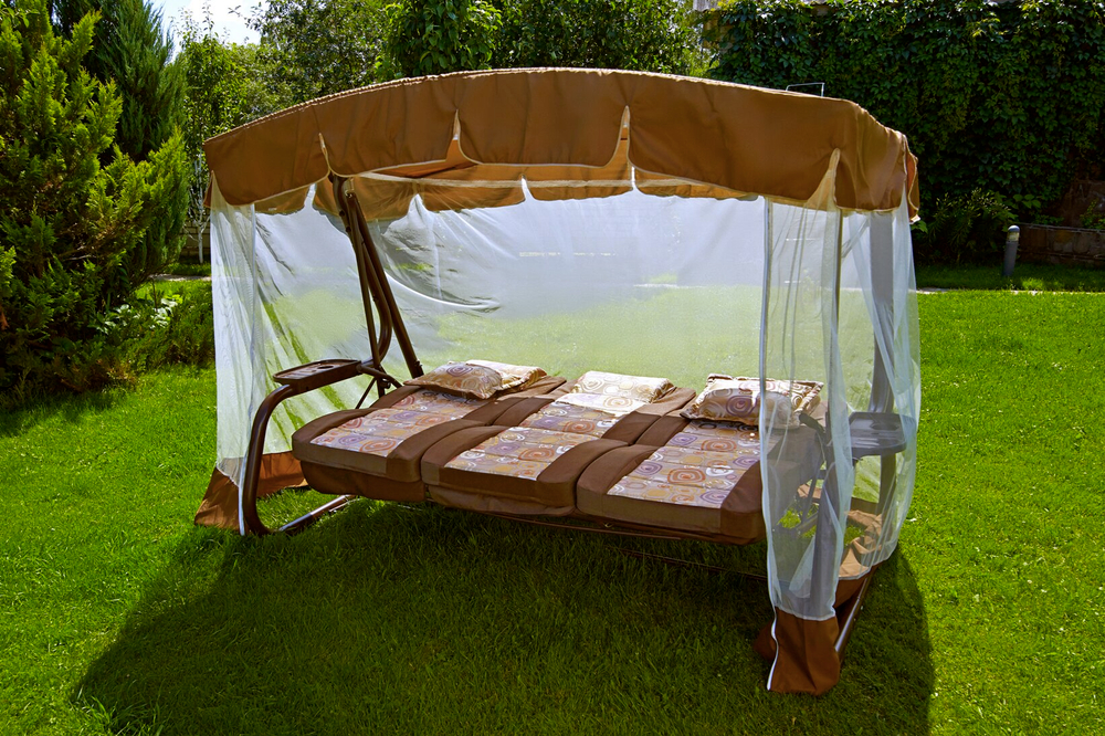 Качели садовые 3-х местные Палермо Премиум меб.ткань арт.с591