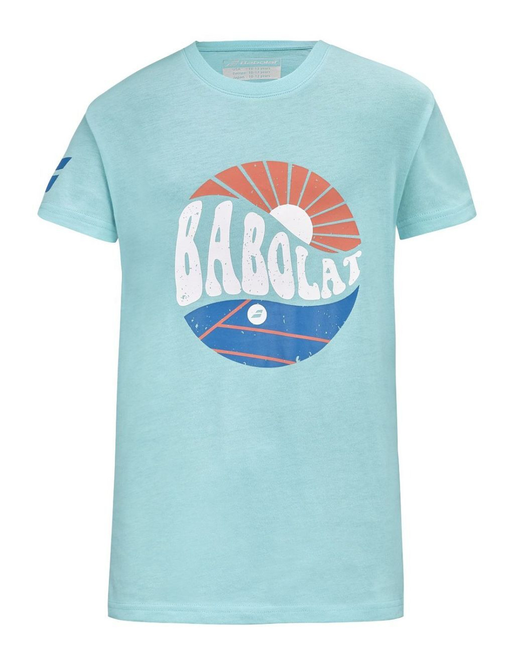 Футболка для мальчика теннисная Babolat Exercise Vintage Tee Boy - angel blue heather