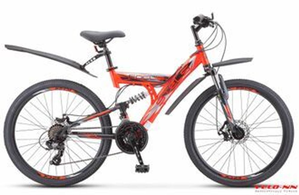 Велосипед 24&quot; STELS Focus MD 18-sp V010 красный/черный