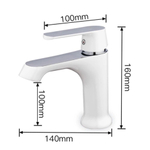 Смеситель для раковины, Frap, корот изл, с картриджем, бел, F1031