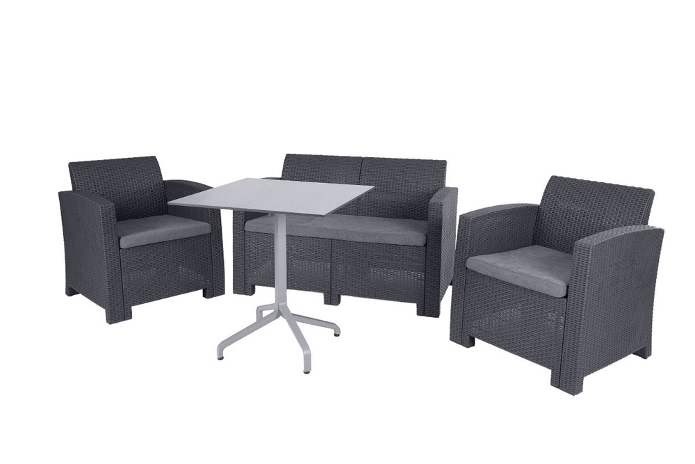 Кресло (2шт.) с подушками b:rattan Arizona, антрацит