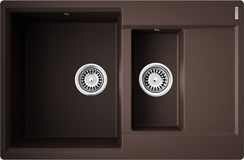 Мойка Daisen 78-2T-DC Tetogranit/темный шоколад(арт.4993534)