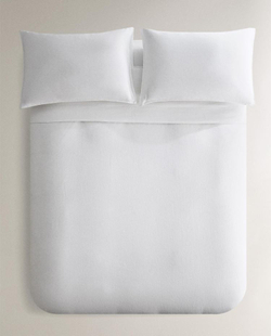 ZARA HOME ЛЬНЯНОЙ ПОДОДЕЯЛЬНИК, БЕЛЫЙ