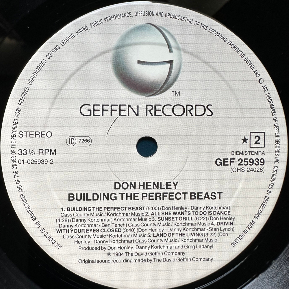 Don Henley - Building The Perfect Beast (Европа 1984г.)