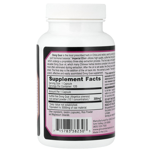 Imperial Elixir, Дягиль лекарственный, 120 капсул (300 мг в 1 капсуле)