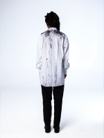 Рубашка "Смородина" с окрашиванием. Бело-черная