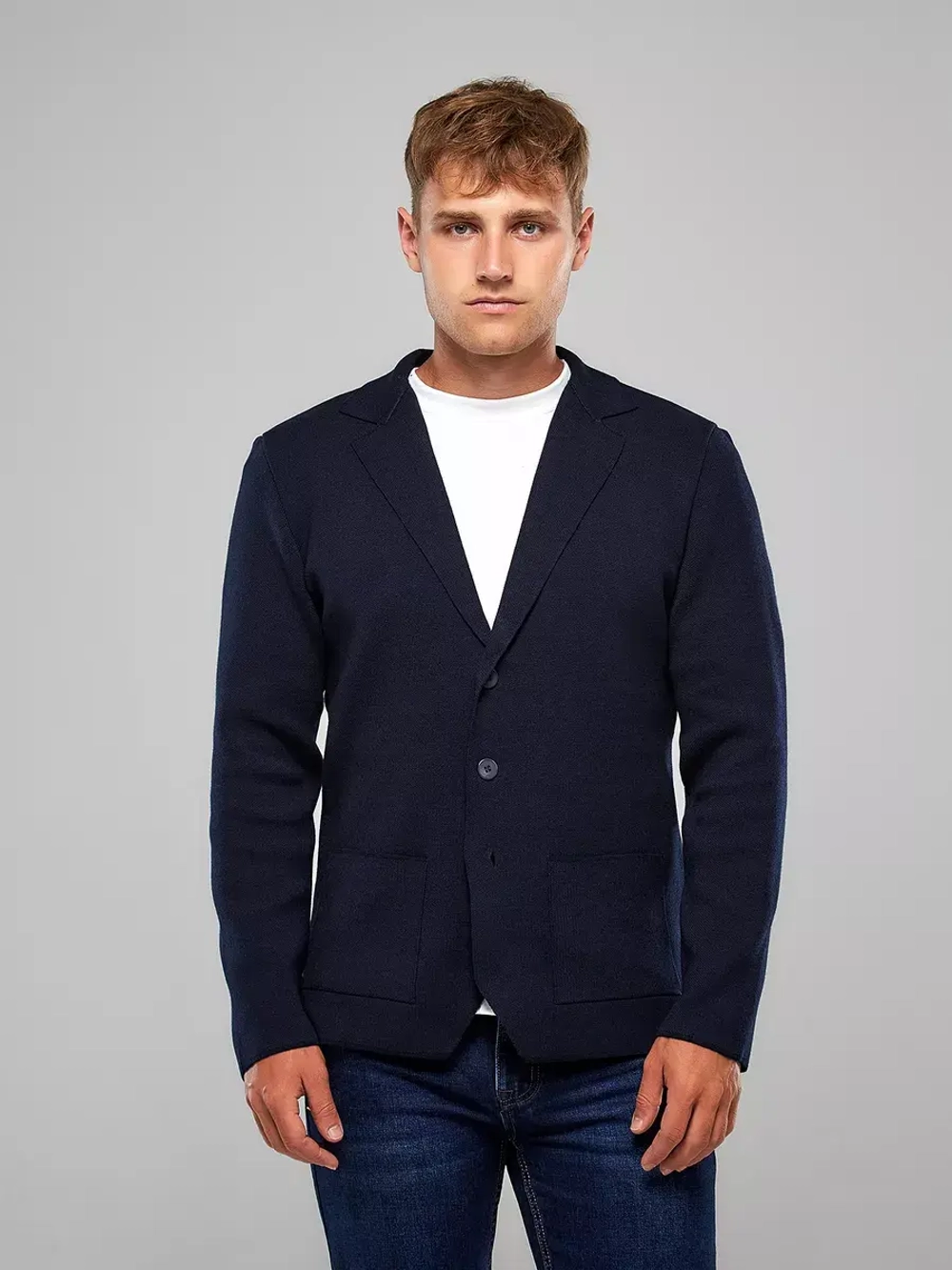 Пиджак вязаный