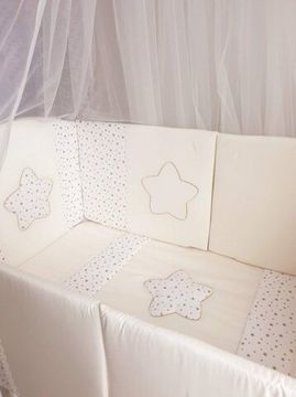 Комплект постельного белья Lollycottons Maks Star 3 предмета, Кремовый