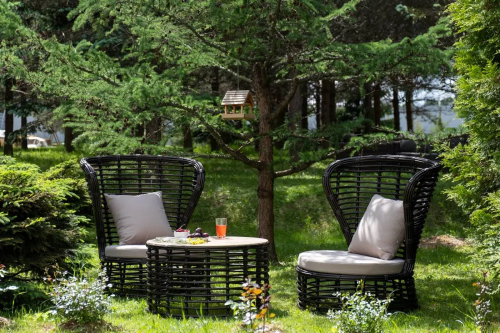 "Парма" кофейный комплект из искусственного ротанга, цвет бронзовый